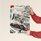Suzuka Grand Prix – Ferrari Formula 1 Comic Poster